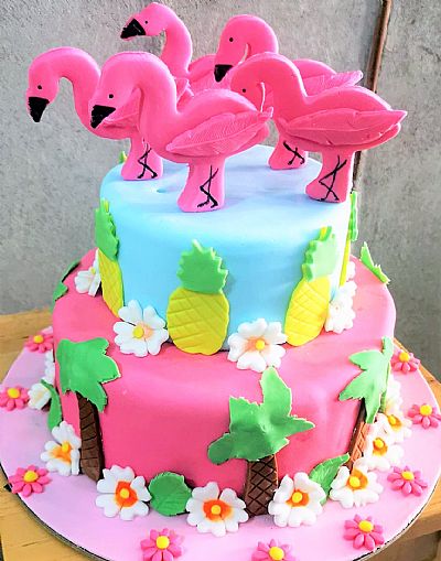 ΤΟΥΡΤΑ 3D FLAMINGOS