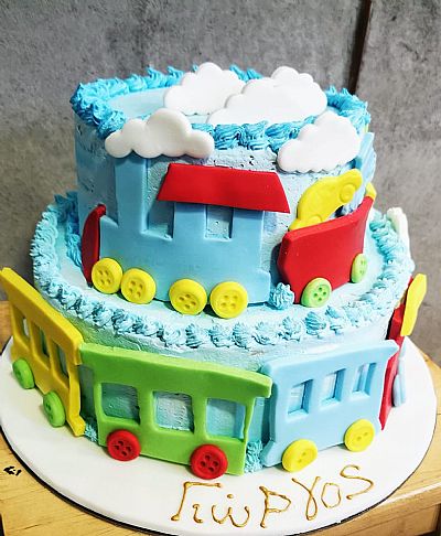 ΤΟΥΡΤΑ 3D ΤΡΕΝΑΚΙ