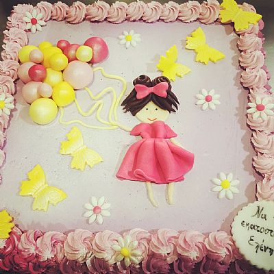 ΤΟΥΡΤΑ 3D ΚΟΡΙΤΣΑΚΙ ΜΕ ΜΠΑΛΟΝΙΑ